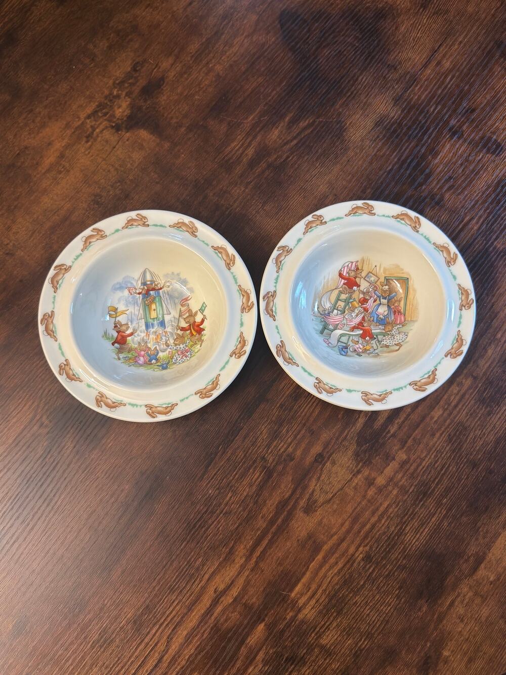 Royal Doulton Bunnykins Fine Bone China Baby Bowls, Set of 2
